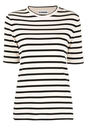 Jil Sander knitted striped T-shirt - Toni neutri