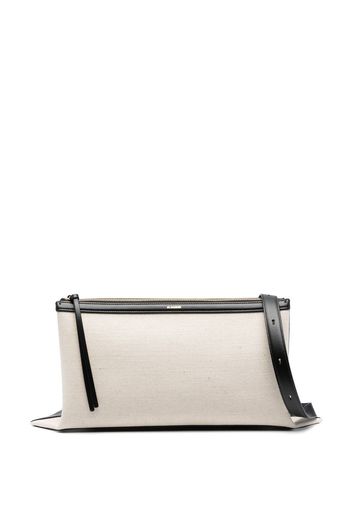 Jil Sander small logo-stamp shoulder bag - Nero