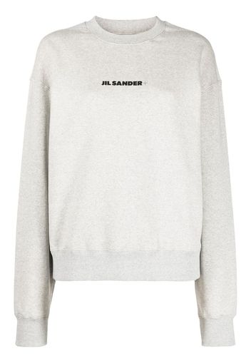 Jil Sander logo-print cotton sweatshirt - Grigio