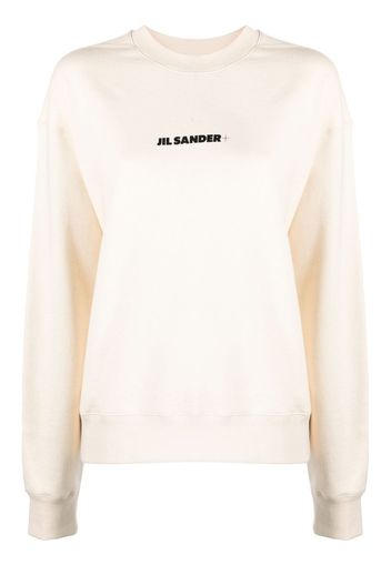 Jil Sander logo-print cotton sweatshirt - Toni neutri