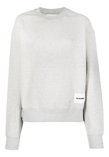 Jil Sander logo-patch cotton sweatshirt - Grigio