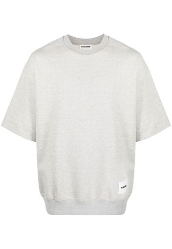 Jil Sander short-sleeve cotton sweatshirt - Grigio