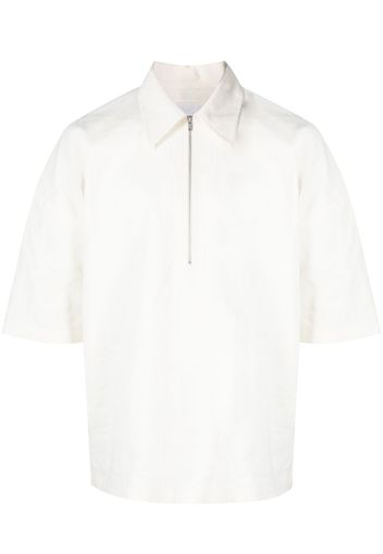 Jil Sander short-sleeve zip-fastening shirt - Bianco