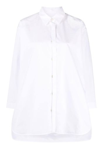 Jil Sander crop-sleeve cotton shirt - Bianco