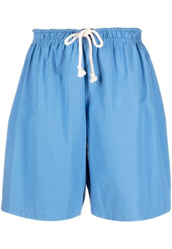 Jil Sander drawstring-waist cotton shorts - Blu