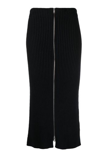 Jil Sander zip-up knitted pencil skirt - Nero