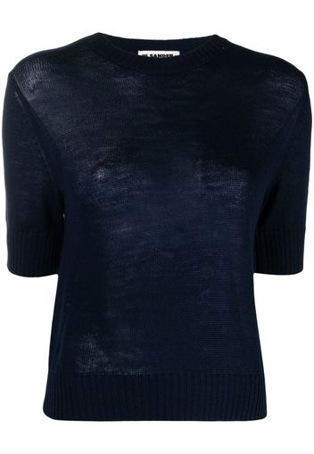 Jil Sander crew-neck wool top - Blu