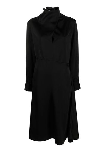 Jil Sander long-sleeve A-line dress - Nero