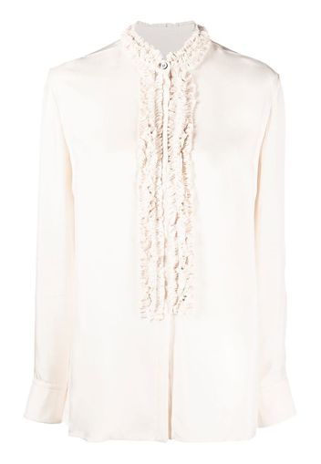 Jil Sander ruffle-trim blouse - Toni neutri