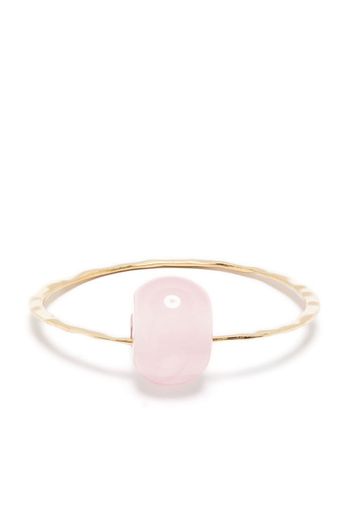 Jil Sander stone-pendant bangle bracelet - Oro