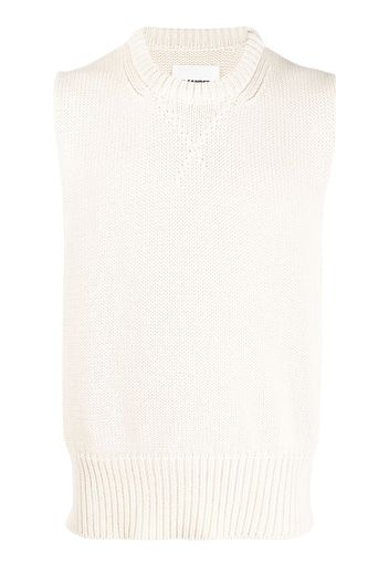 Jil Sander knitted cotton vest - Toni neutri