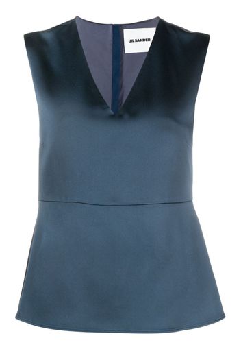 Jil Sander V-neck tank top - Blu