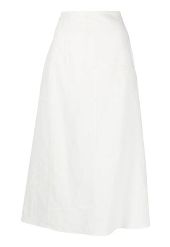 Jil Sander flared panelled midi skirt - Bianco