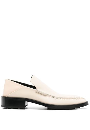 Jil Sander pointed-toe leather loafers - Toni neutri