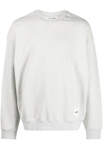 Jil Sander logo-patch detail sweatshirt - Grigio