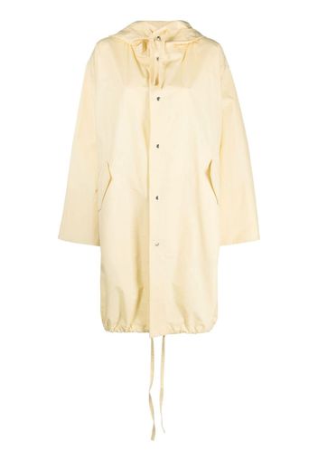 Jil Sander logo print drawstring coat - Toni neutri