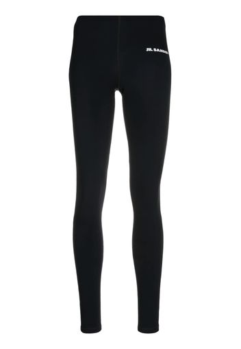 Jil Sander logo-print 7/8 leggings - Nero