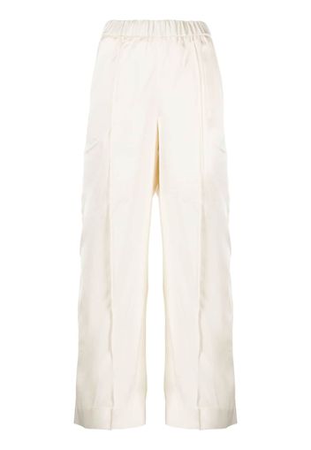 Jil Sander elasticated-waist wide-leg - Bianco