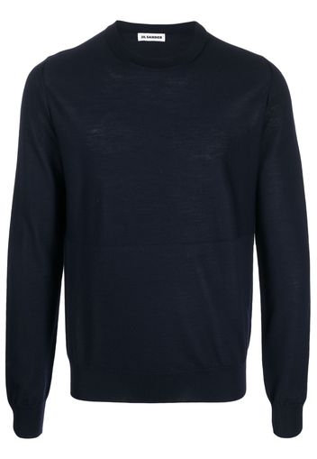 Jil Sander crew neck virgin wool jumper - Blu