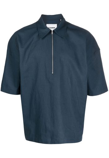 Jil Sander boxy linen shirt - Blu