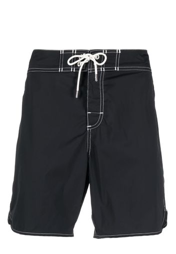 Jil Sander contrast-stitch swim shorts - Nero