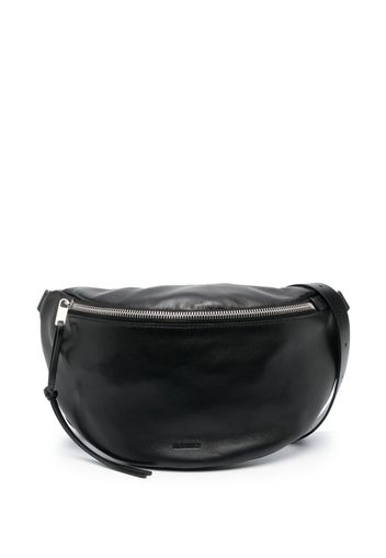 Jil Sander logo-embossed leather belt bag - Nero