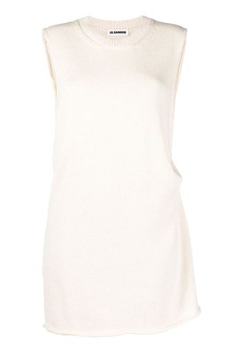 Jil Sander round-neck sleeveless top - Toni neutri