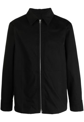 Jil Sander Giacca-camicia con zip - Nero