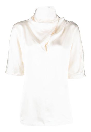 Jil Sander high-neck silk blouse - Toni neutri