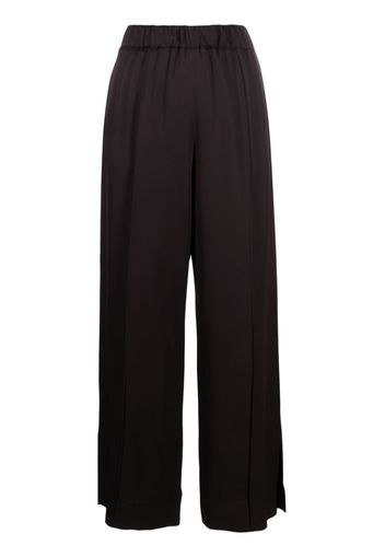 Jil Sander wide-leg elasticated-waistband trousers - Marrone