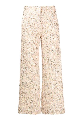 Jil Sander sequin-embellished palazzo pants - Toni neutri