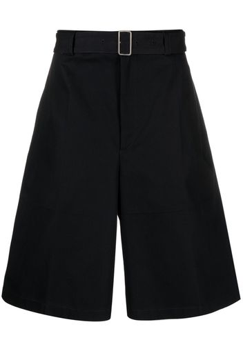 Jil Sander wide-leg belted-waist shorts - Blu