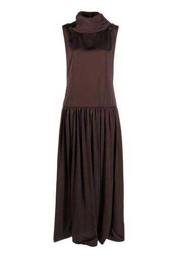 Jil Sander drop-waist jersey dress - Marrone