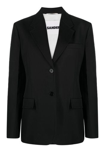 Jil Sander single-breasted cotton blazer - Nero