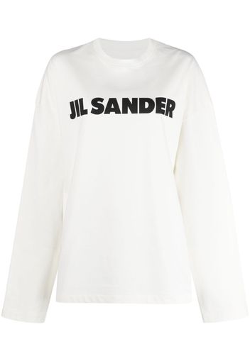 Jil Sander logo-print cotton sweatshirt - Bianco