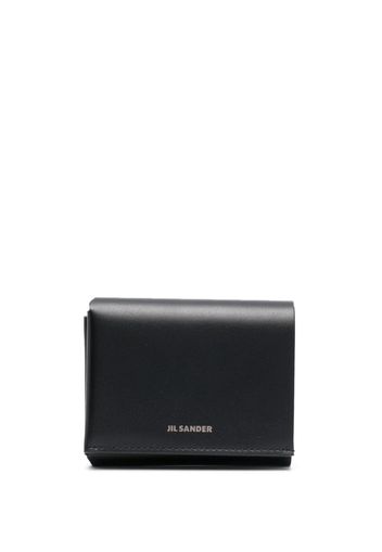 Jil Sander logo-plaque leather wallet - Nero