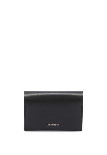 Jil Sander logo-print leather cardholder - Nero