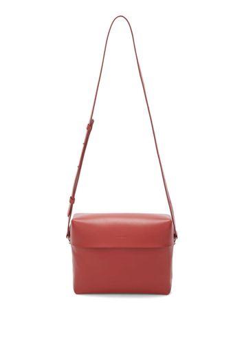 Jil Sander square leather shoulder bag - Rosso