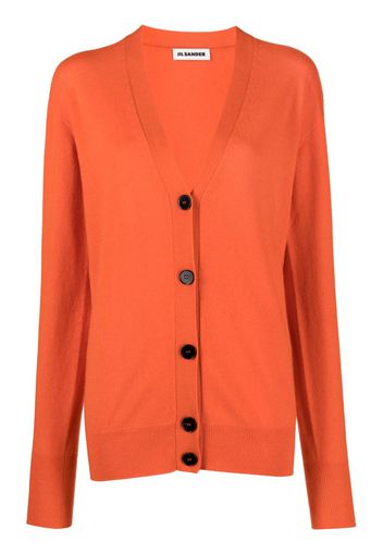 Jil Sander button-down cashmere cardigan - Arancione