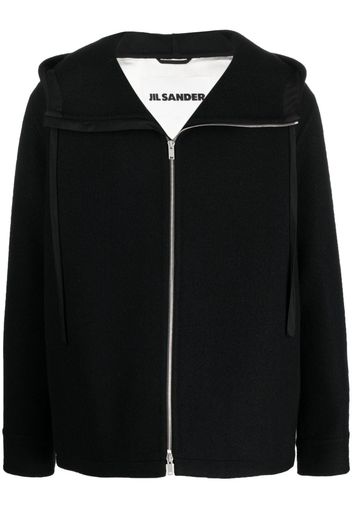 Jil Sander virgin-wool hooded jacket - Nero