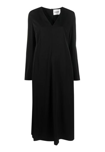 Jil Sander long-sleeve midi dress - Nero