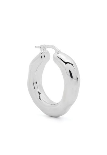 Jil Sander chunky hoop earrings - Argento