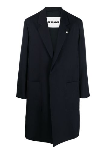 Jil Sander single-breasted wool coat - Blu