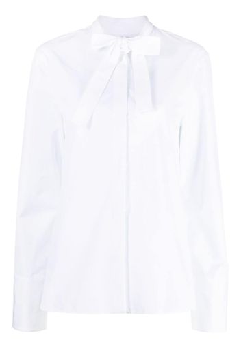 Jil Sander bow-detailing cotton shirt - Bianco