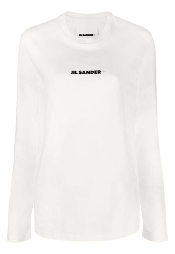 Jil Sander logo-print cotton sweatshirt - Bianco