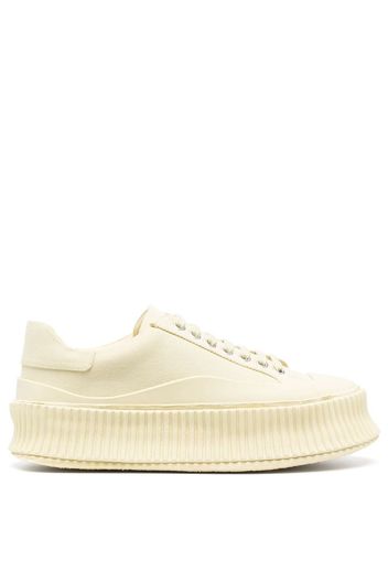 Jil Sander lace-up panelled sneakers - Giallo