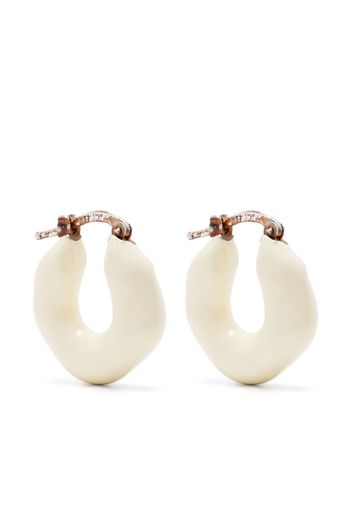 Jil Sander sculpted hoop earrings - Toni neutri