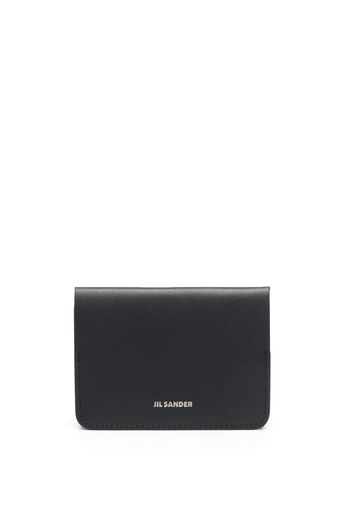 Jil Sander logo-print leather cardholder - Nero