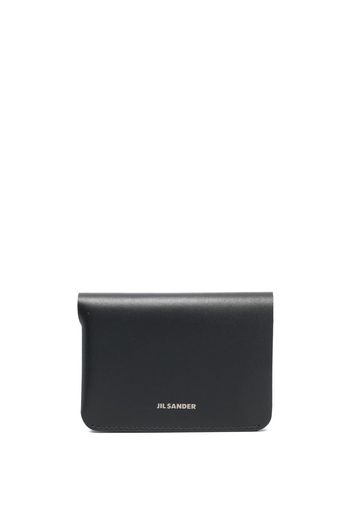 Jil Sander logo-print leather cardholder - Nero