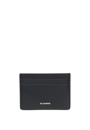 Jil Sander logo-print leather cardholder - Nero